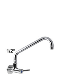 Wandventil silver 1/2" C-Auslauf schräg A 200 mm Produktbild