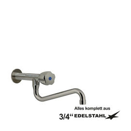 Wandventil clarix 3/4" S-Auslauf unten Wandverlängerung L 80 mm A 250 mm Produktbild