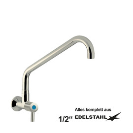 Wandventil clamix 1/2" Hebelmischer erhöhter C-Auslauf schräg A 250 mm Produktbild