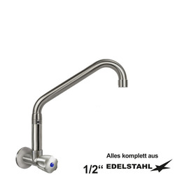 Wandventil clarix 1/2" erhöhter C-Auslauf schräg A 250 mm Produktbild