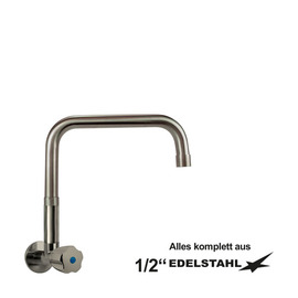 Wandventil clarix 1/2" erhöhter C-Auslauf gerade A 250 mm Produktbild