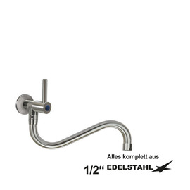 Wandventil clamix 1/2" Hebelmischer Hebel rund lang S-Auslauf unten A 250 mm Produktbild