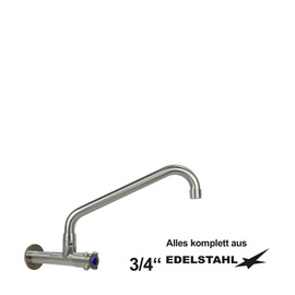 Wandventil clasix 3/4" C-Auslauf schräg Wandverlängerung L 80 mm A 300 mm Produktbild