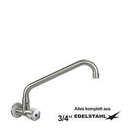 Wandventil clarix C-Auslauf schräg Sechskantgriff A 300 mm Produktbild