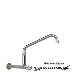 Wandventil clarix hoher C-Auslauf schräg Wandverlängerung L 210 mm A 300 mm Produktbild