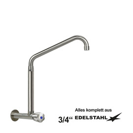 Wandventil clarix hoher C-Auslauf schräg Wandverlängerung L 80 mm A 300 mm Produktbild
