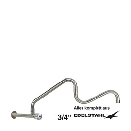 Wandventil clarix Wandverlängerung L 210 mm Gelenk-Schwenkauslauf A 300 - 600 mm Produktbild