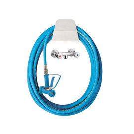 Reinigungsset Reinigungsbrause mit Heißwasserbügel | Schlauchhalter | Wandbatterie Trinkwasserschlauch 1/2" 15 m Produktbild