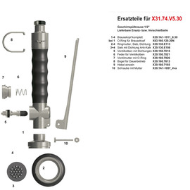 Reinigungsbrause topSet 1/2" breite Düse | schwarz Produktbild 1 S