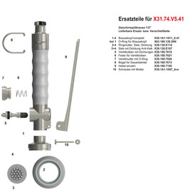 Reinigungsbrause topSet 1/2" breite Düse | grau Produktbild 1 S