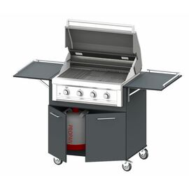 Outdoor-Servicestation | Grillstation | 2 Flügeltüren mit Einbaumulde für Geräte 900 mm Produktbild 1 S