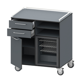 Outdoor-Servicestation mit Kühlschrank 42 ltr | Flügeltür | 2 Schubladen Produktbild