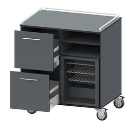 Outdoor-Servicestation mit Kühlschrank 42 ltr | 2 Flaschenauszüge Produktbild