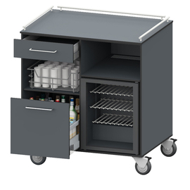 Outdoor-Servicestation mit Kühlschrank 42 ltr | 1 Schublade | 1 Flaschenauszug Produktbild