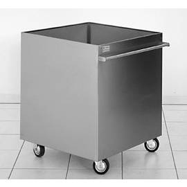 Mehlwagen Edelstahl passend für 180 kg Mehl | 650 mm x 650 mm H 760 mm Produktbild