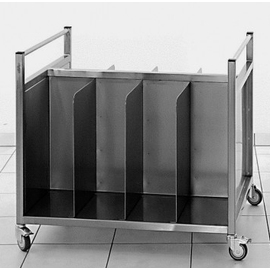 Sacktransporter Edelstahl | passend für 8 Säcke à 25 kg | Entnahme beidseitig | 900 mm x 700 mm H 760 mm Produktbild