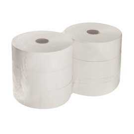 Jumbo-Toilettenpapier | Palettenbezug Recyclingpapier 2-lagig weiß L 380 m Produktbild