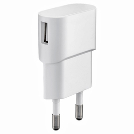 USB-Ladegerät 1A (5W) weiss mit 1-fach USB 2.0 Anschluss 5V DC Produktbild