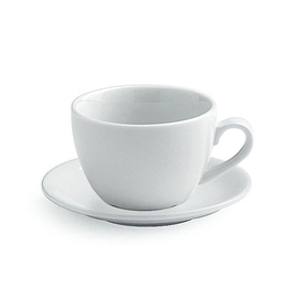 Teetasse 200 ml mit Untertasse ALBERGO Porzellan weiß Produktbild