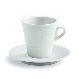 Teetasse 205 ml mit Untertasse ELEGANT Mara Porzellan weiß Produktbild
