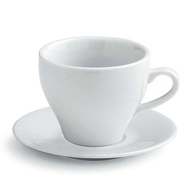 Teetasse mit Untertasse VESUVIO Porzellan weiß Produktbild
