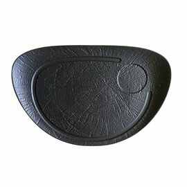 Steakplatte oval VULCANIA BLACK Porzellan | 375 mm x 250 mm Produktbild