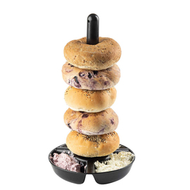 RESTPOSTEN | Zwiebelringturm Kunststoff schwarz H 360 mm Produktbild