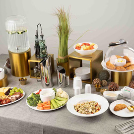 Buffetständer | 3er Set | Edelstahl goldfarben rund Produktbild 1 S