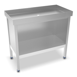 Meeresfrüchte-Tisch Edelstahl | 1000 mm x 500 mm H 917 mm Produktbild