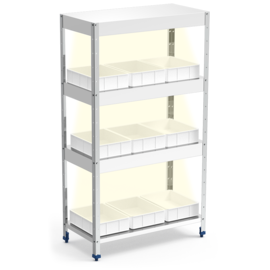 Kräuterregal | Pflanzregal mit 9 Anzuchtschalen | 1000 mm x 500 mm H 1750 mm Produktbild