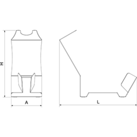 Schinkenhalter Edelstahl Tischmodell L 393 mm x 155 mm H 340 mm Produktbild 2 S