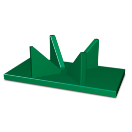 Melonenschneidbrett PE grün L 400 mm x 200 mm H 132 mm Produktbild