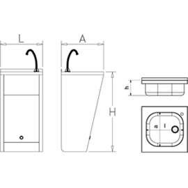 Automatisch, batteriebetriebene HandwasStandmodell Produktbild 2 S