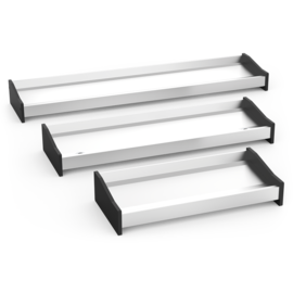 Doppelwaschbecken oder Waschrinne fürs Gewerbe mit Knieventil, Wandmontage ohne Zubehör oder Bohrungen 1000x450x190 mm Produktbild