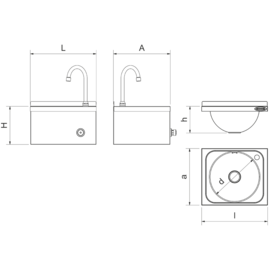 Wandwaschbecken Serie Black Produktbild 2 S