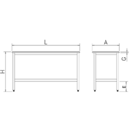 Schneidetisch Edelstahl mit vollflächigem Schneidebrett aus PE rot | 1000 x 500 x H 870 mm Produktbild 2 S
