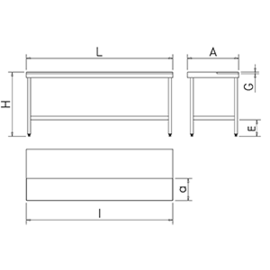 Vorbereitungstisch | Arbeitsplatte PE weiß | 1000 x 600 x H 850 mm Produktbild 2 S