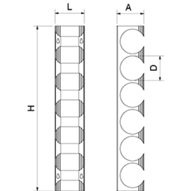 Weinregal Edelstahl Durchmesser 92 mm Produktbild 2 S