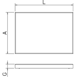 Ersatzschneidplatte für Tisch mit Loch Ø 150 mm rot 540 mm x 480 mm Produktbild 2 S