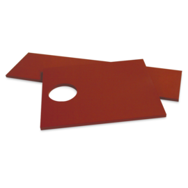 Ersatzschneidplatte für Tisch mit Loch Ø 150 mm rot 540 mm x 480 mm Produktbild