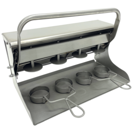 Burgerpresse manuell für 4 Pattys ø 65 mm rund Produktbild