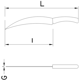 Schälmesser | Klingenlänge 6,5 cm L 17 cm Produktbild 2 S
