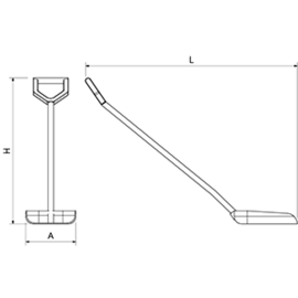 Eisschaufel blau L 890 mm Produktbild 2 S