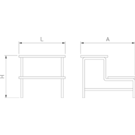 Treppenleiter aus Edelstahl Produktbild 2 S