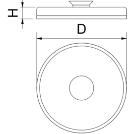 Deckel zum Aufsatz auf Gummiring für Abfalltrichter Produktbild 2 S