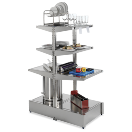 Zentraler Zubereitungstisch mit Regalen System Imagine 764x1255x1700 mm. Produktbild