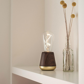 LED-Tischleuchte ONE SMART walnussbraun H 195 mm Produktbild 1 S