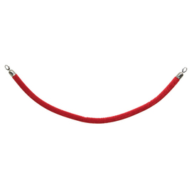 Absperrkordel glatt rot | Beschlägefarbe chromfarben L 1,5 m Produktbild