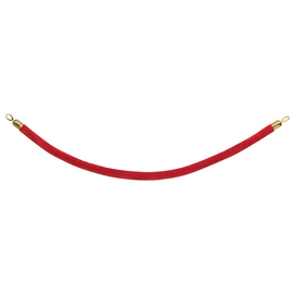 Absperrkordel glatt rot | Beschlägefarbe goldfarben L 1,5 m Produktbild