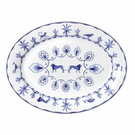 Servierplatte SULTAN`S GARDEN BLUE Bone China 275 mm weiß | blau x 355 mm Produktbild